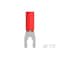 Te Connectivity Fork Terminal, #6 Stud Size, 16 AWG, 600 V, Vinyl, PVC Insulated, Red 52949 - alternate 5